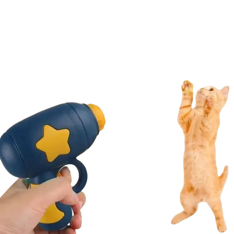 Interactive Flying Disc Cat Toy Gun