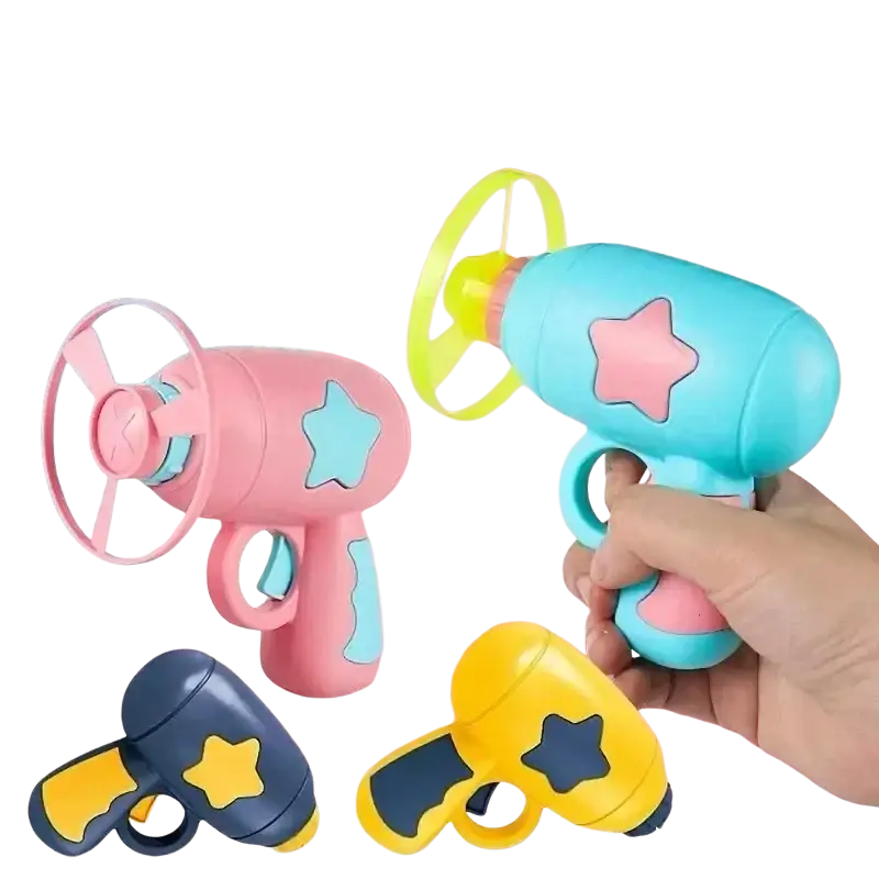 Interactive Flying Disc Cat Toy Gun