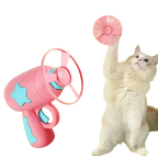Interactive Flying Disc Cat Toy Gun