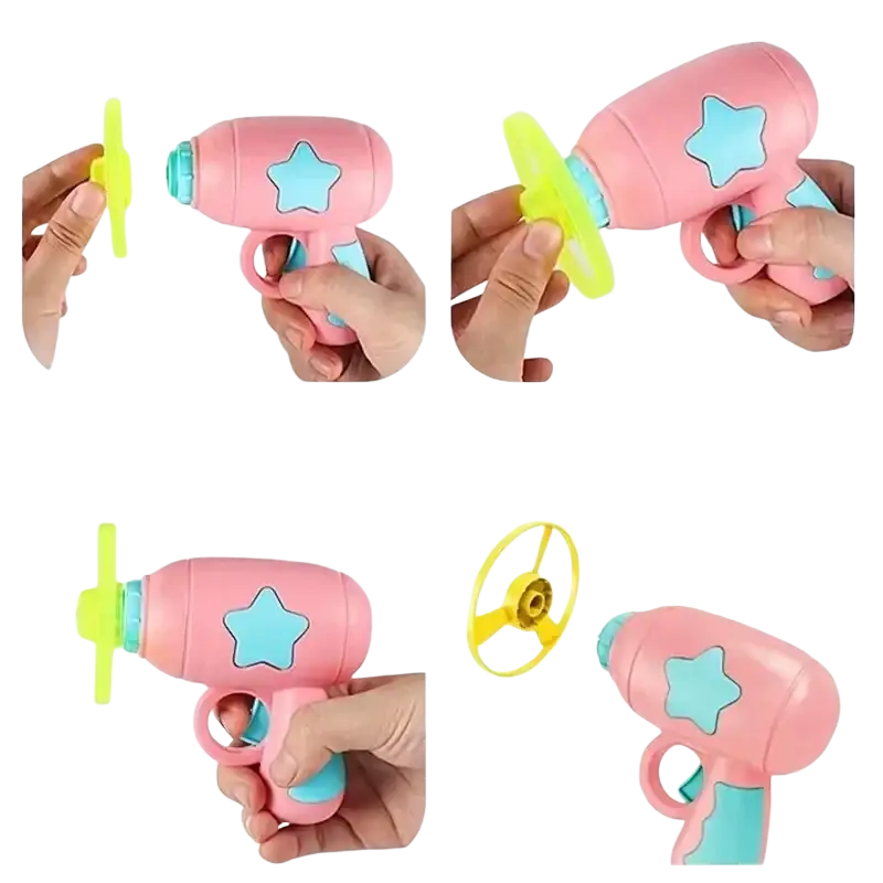 Interactive Flying Disc Cat Toy Gun