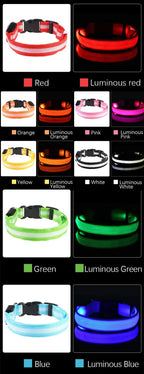 LED Dog Collar | Nylon Light-Up Safety Collar, Reflective Glow