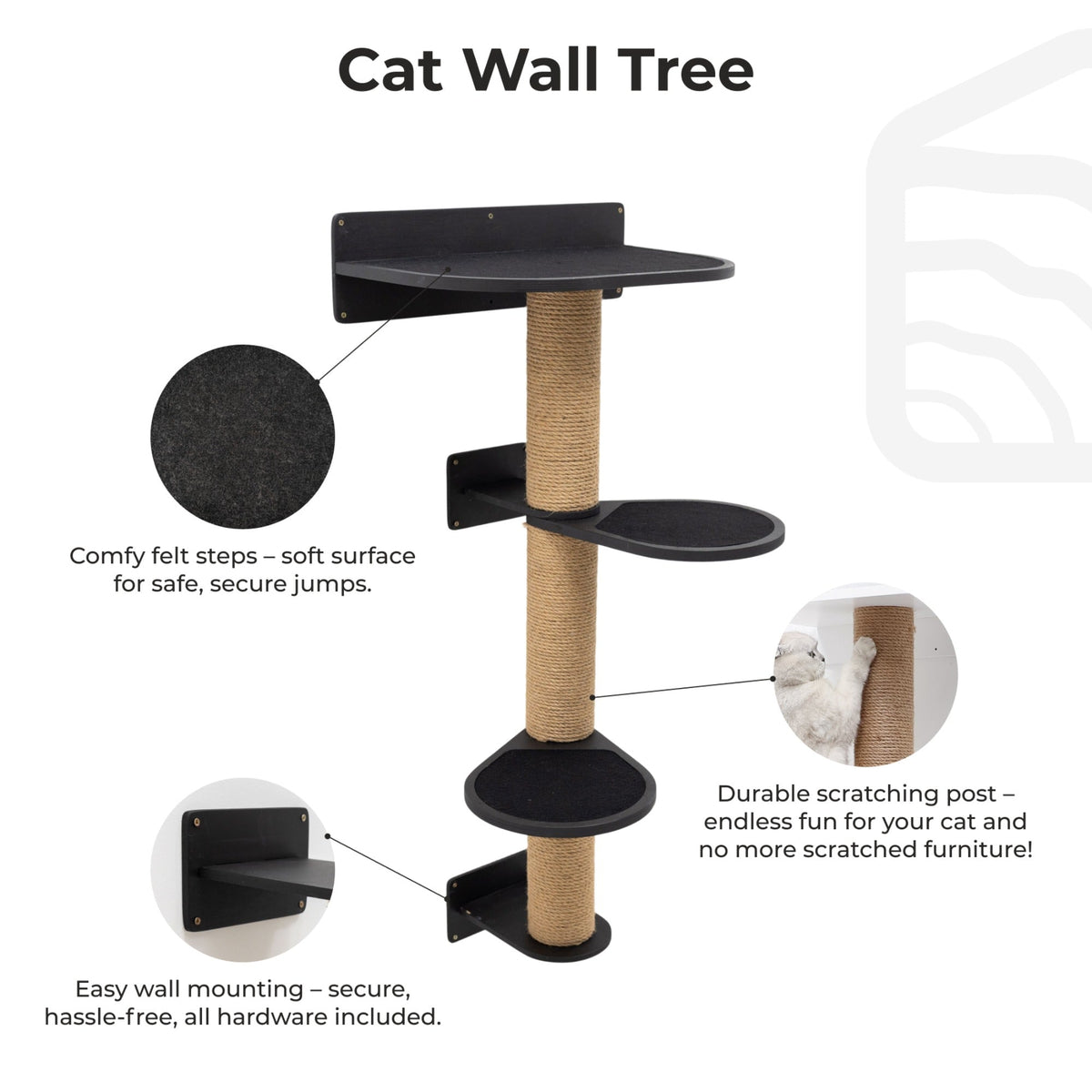 Medium Cat Tree – Black