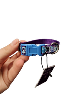 1/2" Purple Pawprints Nylon Dog / Cat Collar