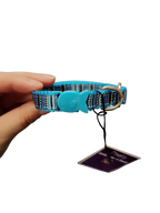 1/2" Blue Stripe Nylon Dog / Cat Collar