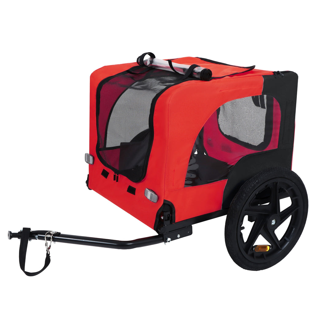 Pet Bike Trailer with Foldable Steel Frame - Small & Medium Pets