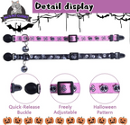 Cute & Stylish Breakaway Cat Collars! 🐾🎀 2-pack in Pink & Black Skull Design, Perfect for Your Fashionable Feline! 💖🐱